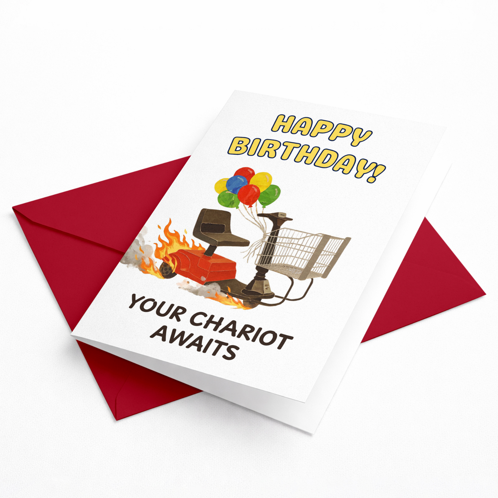 Your Chariot Awaits Birthday Card