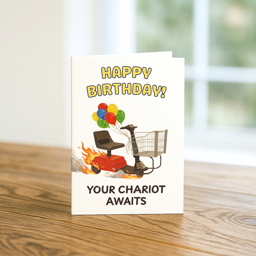 Your Chariot Awaits Birthday Card