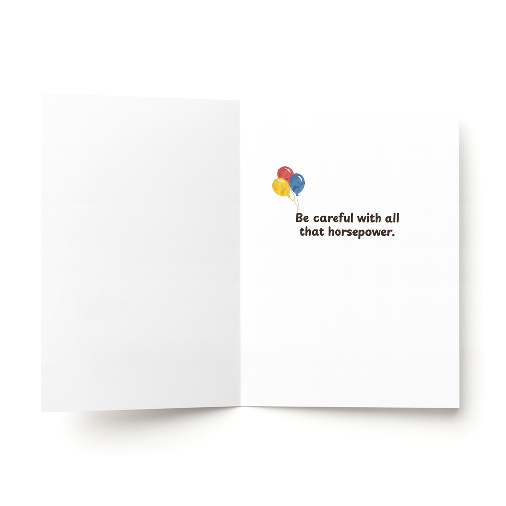 Your Chariot Awaits Birthday Card