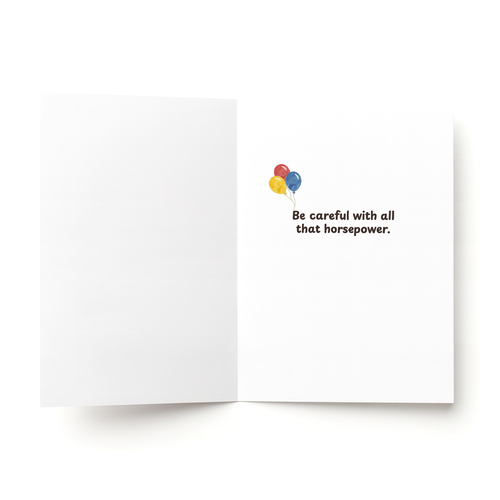 Your Chariot Awaits Birthday Card